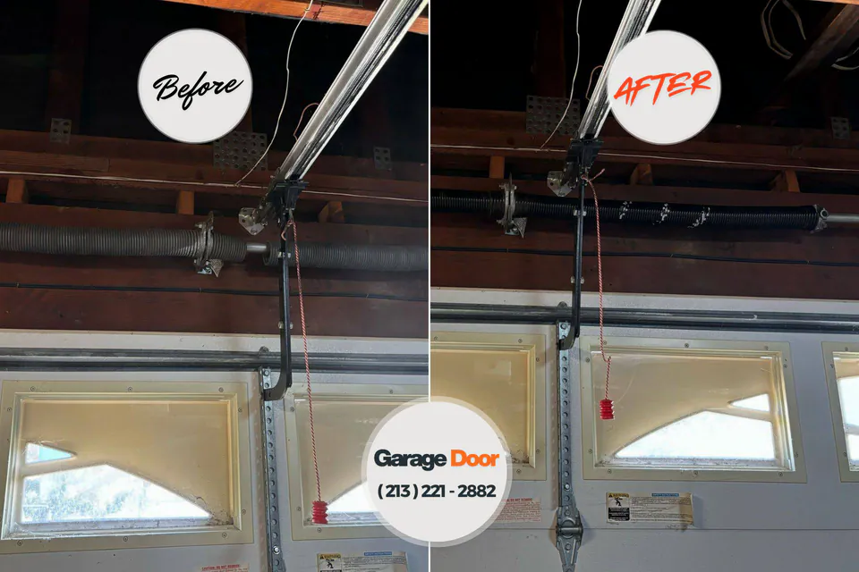 Before and after: garage door repair Calhoun City, MS